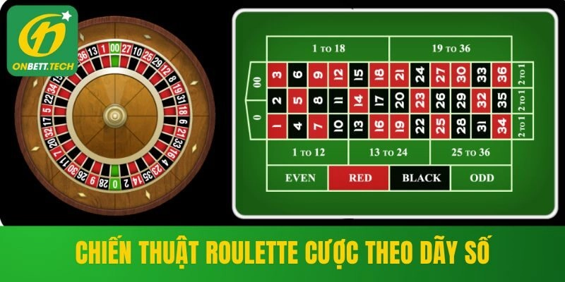Chiến thuật Roulette cược theo dãy số